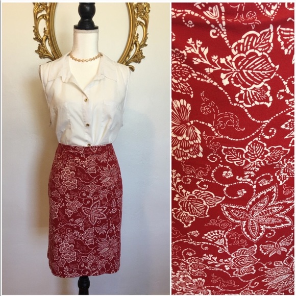 Jones New York Dresses & Skirts - Jones New York Sport Red Pencil Skirt Size 14